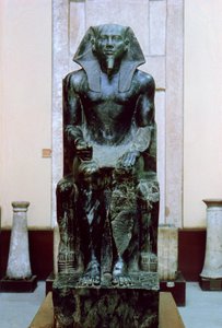 Statue en diorite du pharaon égyptien ancien Khafre, 26e siècle av. J.-C.