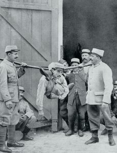 Distractions au front, le serpent humain, France, Première Guerre mondiale, 1915