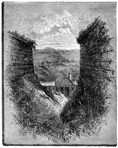 Fossé et remparts, Québec, Canada, fin du 19ème siècle
