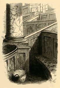 Le banc du Dr Johnson à St. Clements, 1881