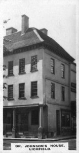 Maison du Dr Johnson, Lichfield, Staffordshire, vers années 1920