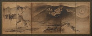 Dragon et tigre, période Momoyama ou Edo, XVIIe siècle - Unbekannt