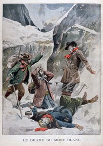 Drame sur le Mont Blanc, Alpes, 1902