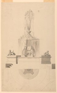 Dessin, Fontaine, 1775