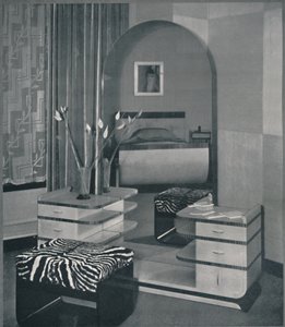 Coiffeuse et tabouret conçus pour les Frankl Galleries, Inc.