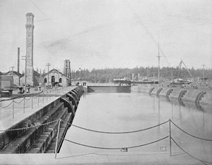 Cale sèche à Esquimalt, Colombie-Britannique, c1897