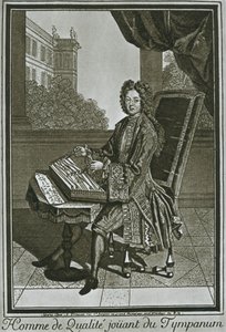 Tympanon dulcimer, gravure française du XVIIe siècle, 1948 - Unbekannt