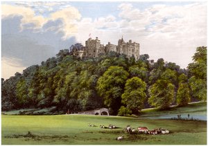 Château de Dunster, maison de la famille Fownes-Luttrell, Somerset, vers 1880