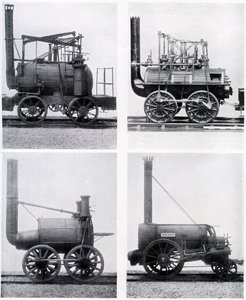 Premières locomotives, 19e siècle, vers 1920