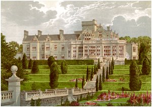 Easton Hall, Lincolnshire, maison du baronnet Cholmeley, vers 1880