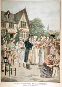 Edward Jenner 1749-1823 médecin anglais, vaccinant un enfant avec du sérum de variole bovine