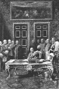 Édouard VII accomplissant son premier acte d