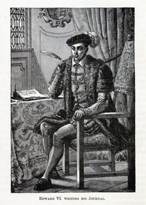 Édouard VI écrivant son Journal, 1882