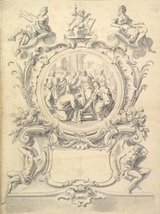 Médaillon élaboré de Christ lavant les pieds des apôtres