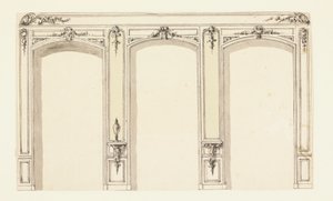 Élévation de mur avec trois niches
