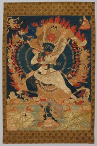 Broderie : Yama et consort, 18ème-19ème siècle - Unbekannt