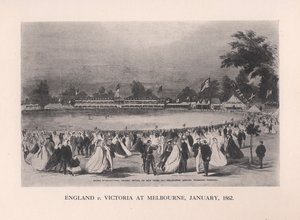 Angleterre contre Victoria à Melbourne, Australie, janvier 1862