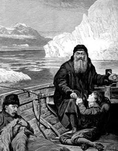 Le navigateur anglais Henry Hudson 1550-1611 lors de son dernier voyage