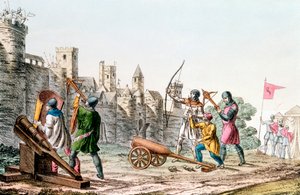 Troupes anglaises attaquant une ville française, Guerre de Cent Ans, 1337-1453, vers 1830 - Unbekannt