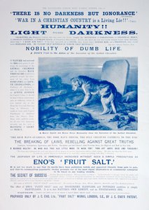 Publicité pour le sel de fruits Enos, 1899