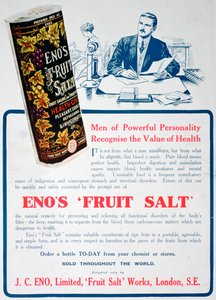 Publicité pour le sel de fruits Enos, 1915