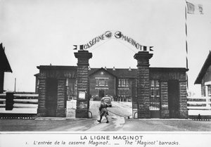 Entrée des casernes de la ligne Maginot, France, c1935-1940