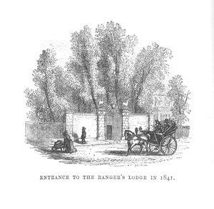 Entrée du pavillon des Rangers en 1841, vers 1870
