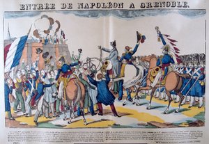 Entrée de Napoléon à Grenoble, mars 1815, 19ème siècle - Unbekannt