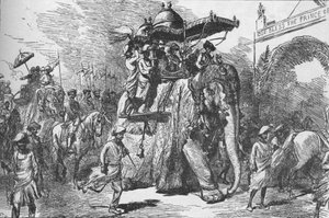 Entrée du prince de Galles à Baroda, Inde, le 9 novembre 1875