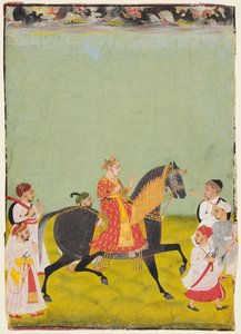 Raj Singh II à cheval, fils de Pratap Singh - Unbekannt