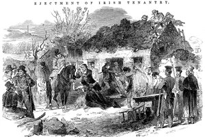 Famille paysanne irlandaise expulsée, 1848