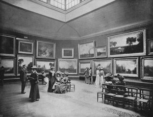 Exposition des peintures de William Turner à la National Gallery, Londres, c1903
