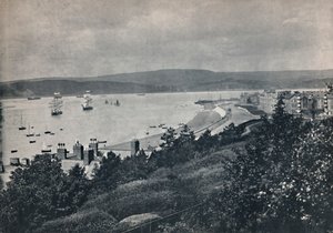 Exmouth - Vue montrant la plage et la rive opposée, 1895 - Unbekannt