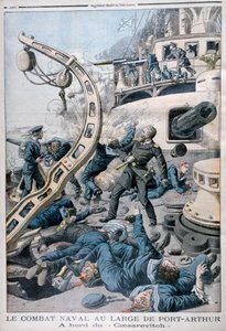 Explosion à bord du cuirassé russe Tsesarevich, Bataille de la mer Jaune, 10 août 1904