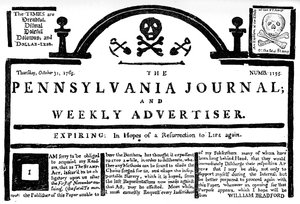 Fac-similé du Pennsylvania Journal sur le Stamp Act - Unbekannt