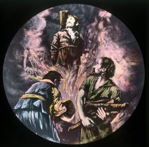 Fidèle brûlé sur le bûcher, vers 1910
