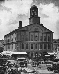Faneuil Hall, Boston, USA, vers 1900