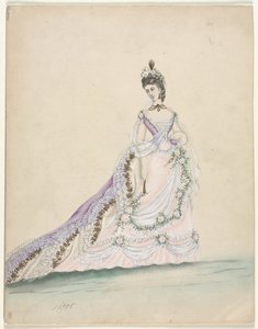 Étude de mode conçue pour Worth, 1870