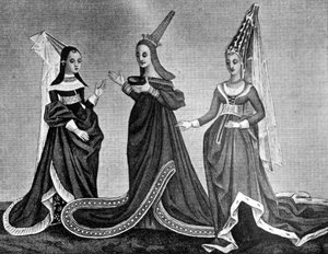 Coiffures féminines, XVe siècle, 1910
