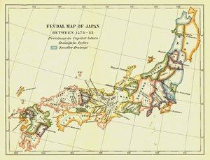 Carte féodale du Japon entre 1573-83