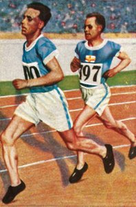 Coureurs finlandais Ville Ritola et Paavo Nurmi, 1928