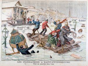 Inondations à Saint-Pétersbourg, Russie, 1903