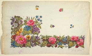 Motif floral pour textile imprimé