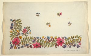 Motif floral pour textile imprimé