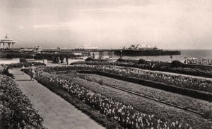 Jardins floraux et le West Pier, Brighton, Sussex, 1938 - Unbekannt