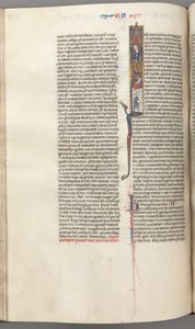 Fol. 174v, Ezra, initiale historiée I, Cyrus dirigeant la construction du Temple - Unbekannt