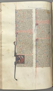 Fol. 222v, Psaume 52, initiale historiée D, un fou nu sauf pour un manteau, tenant une vessie - Unbekannt