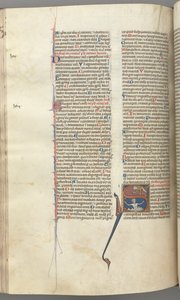 Fol. 224v, Psaume 68, initiale historiée S, David dans l