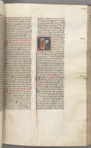 Fol. 230r, Psaume 97, initiale historiée C, deux clercs chantant à un lutrin - Unbekannt