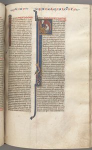 Fol. 238r, Proverbes, initiale historiée P, Salomon instruisant Roboam, vers 1275-1300 - Unbekannt